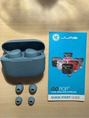 JLab GO POP+ True Wireless Earbuds - Blue